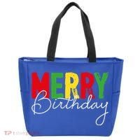 Merry Birthday Born On Christmas Day Cool Gift Tote Bag thumb 0