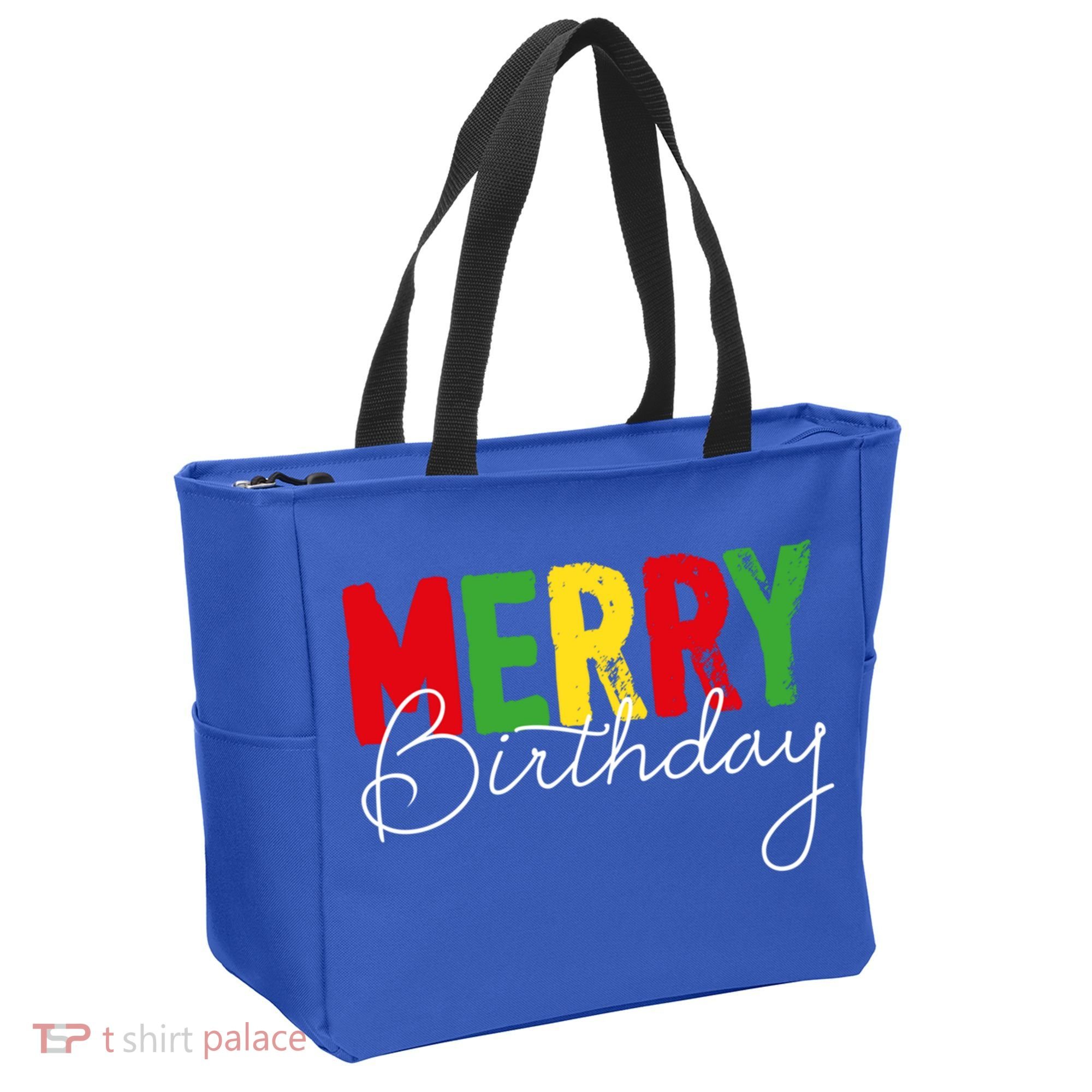 Merry Birthday Born On Christmas Day Cool Gift Tote Bag