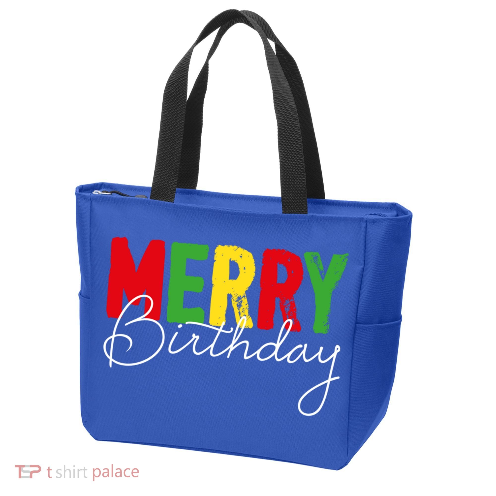 Merry Birthday Born On Christmas Day Cool Gift Tote Bag