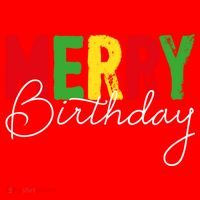 Merry Birthday Born On Christmas Day Cool Gift Santa Hat thumb 1