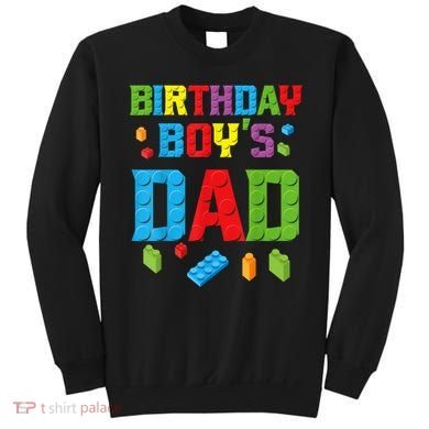 Master Builder Birthday Boy's Dad Building Bricks Blocks Men Sweatshirt