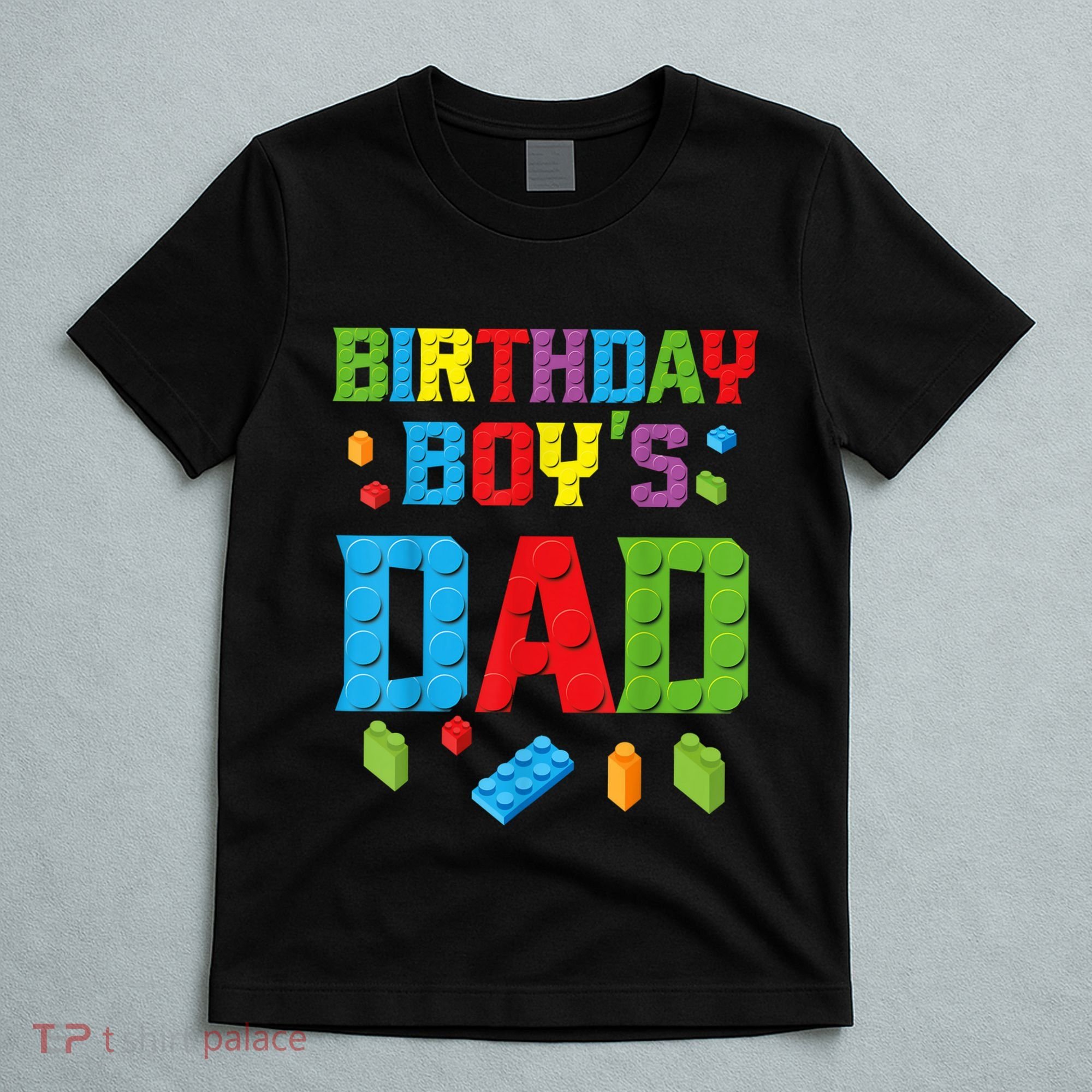 Master Builder Birthday Boy's Dad Building Bricks Blocks Men T-Shirt