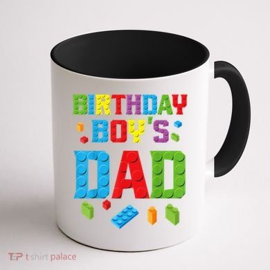Master Builder Birthday Boy's Dad Building Bricks Blocks Men Coffee Mug back