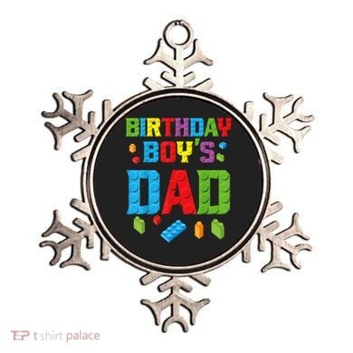 Master Builder Birthday Boy's Dad Building Bricks Blocks Men Ornament