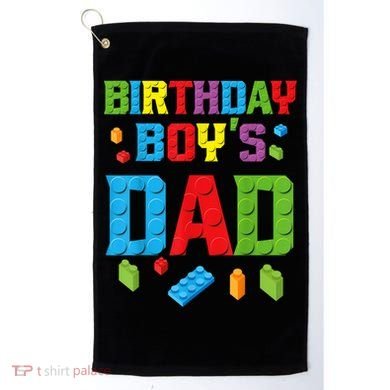Master Builder Birthday Boy's Dad Building Bricks Blocks Men Golf Towel
