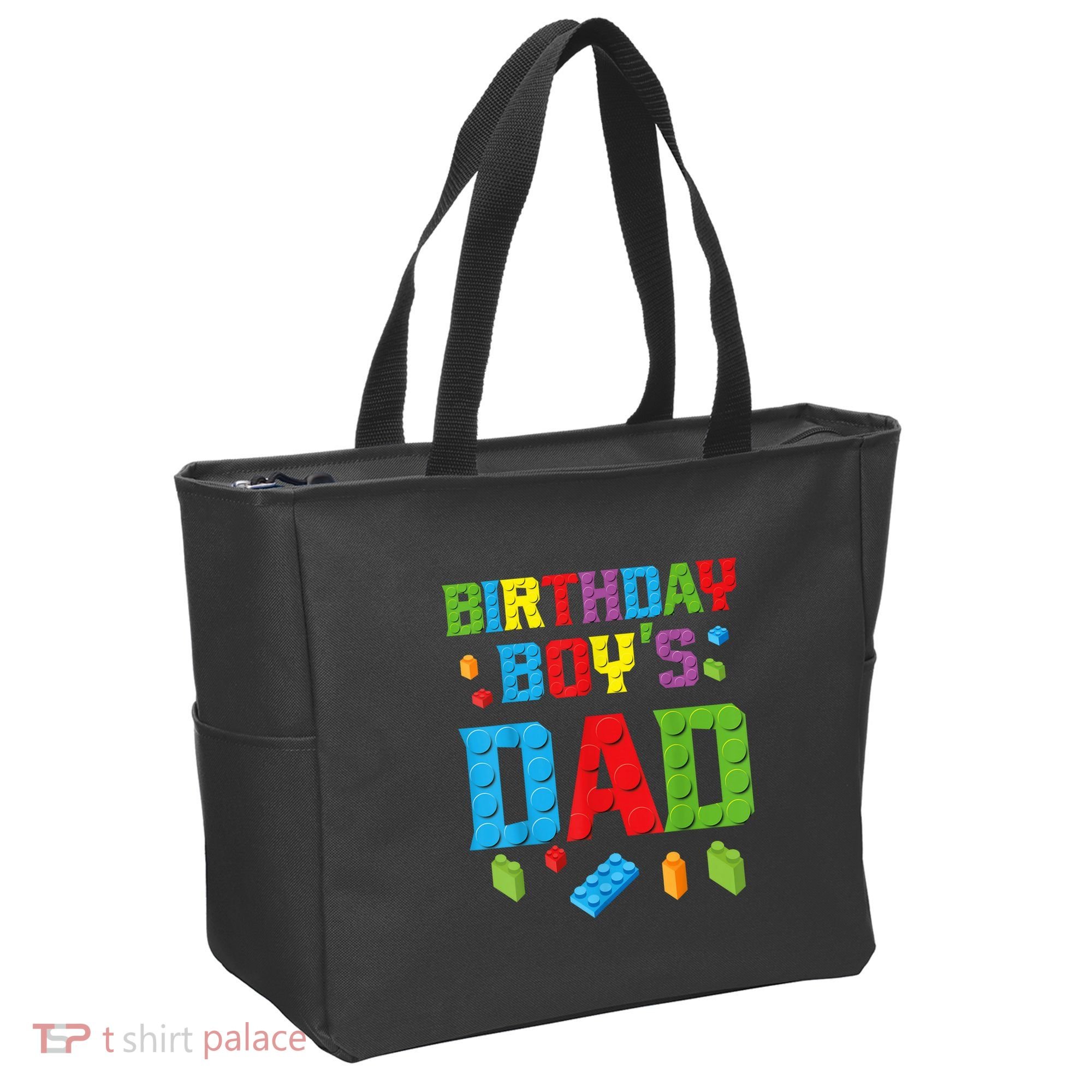 Master Builder Birthday Boy's Dad Building Bricks Blocks Men Tote Bag