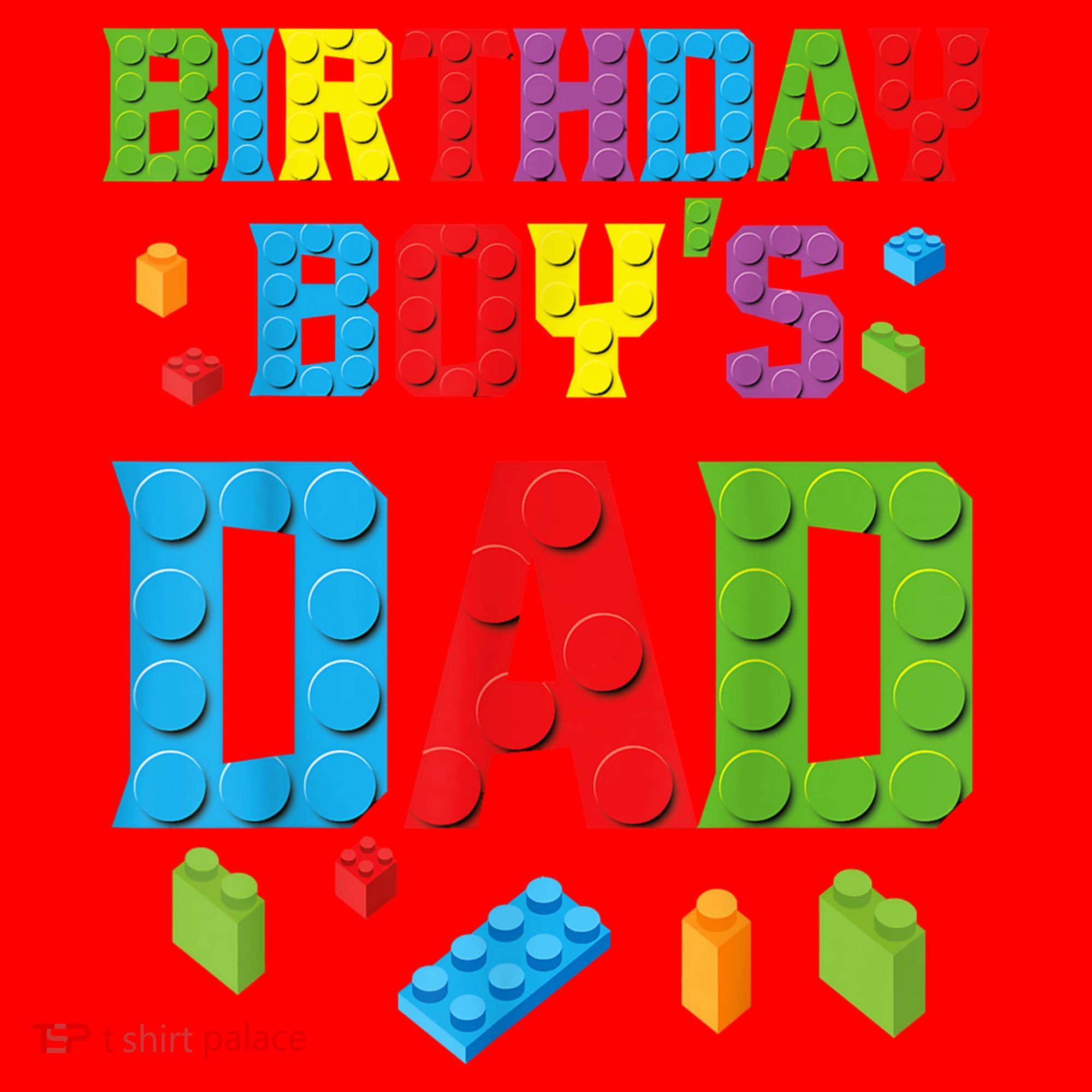 Master Builder Birthday Boy's Dad Building Bricks Blocks Men Santa Hat