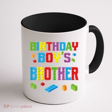 Master Builder Birthday Boy's Brother Building Bricks Blocks Coffee Mug back