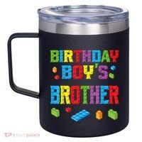 Master Builder Birthday Boy's Brother Building Bricks Blocks 12oz Stainless Steel Coffee Mug thumb 2