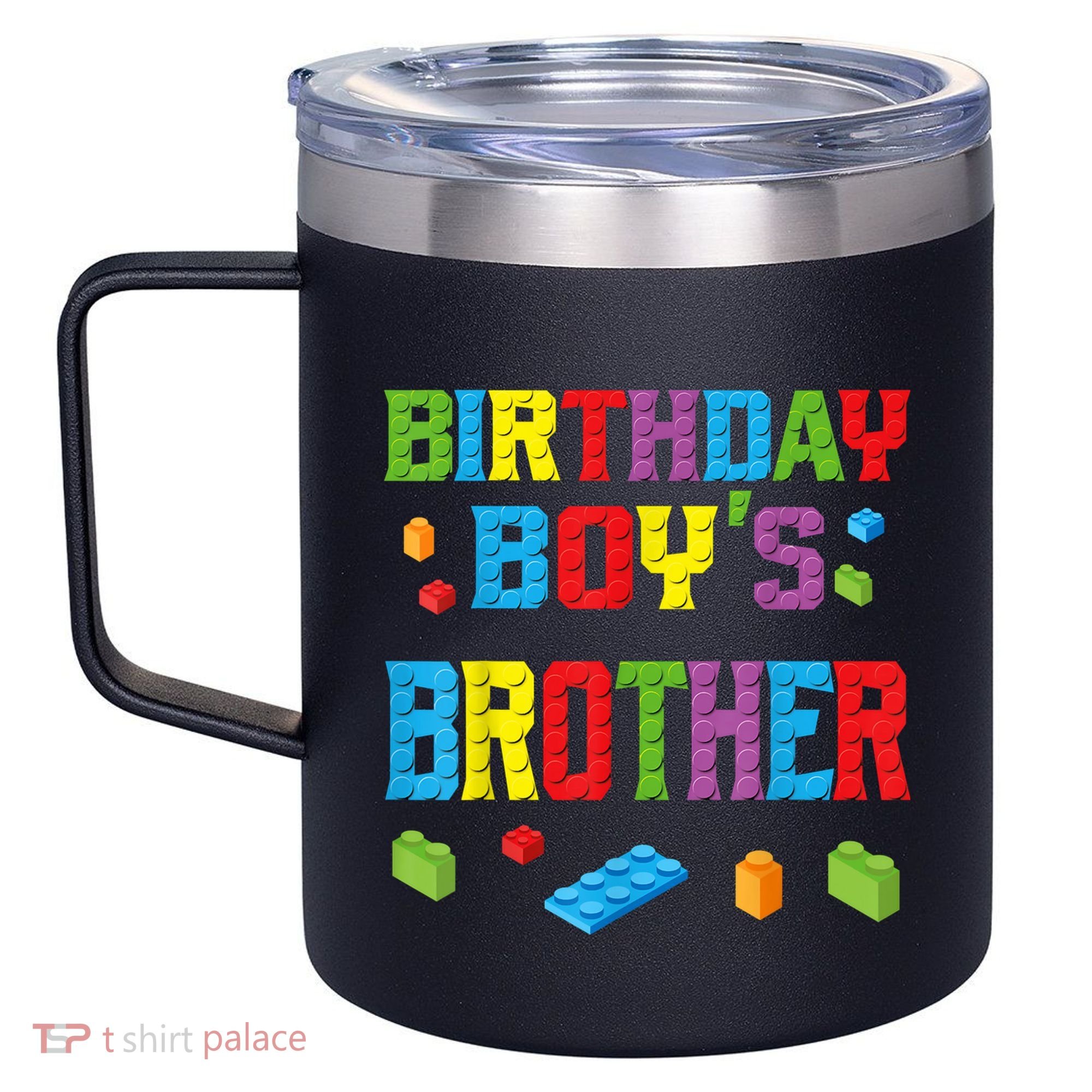 Master Builder Birthday Boy's Brother Building Bricks Blocks 12oz Stainless Steel Coffee Mug