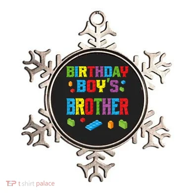 Master Builder Birthday Boy's Brother Building Bricks Blocks Ornament
