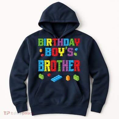 Master Builder Birthday Boy's Brother Building Bricks Blocks Hoodie