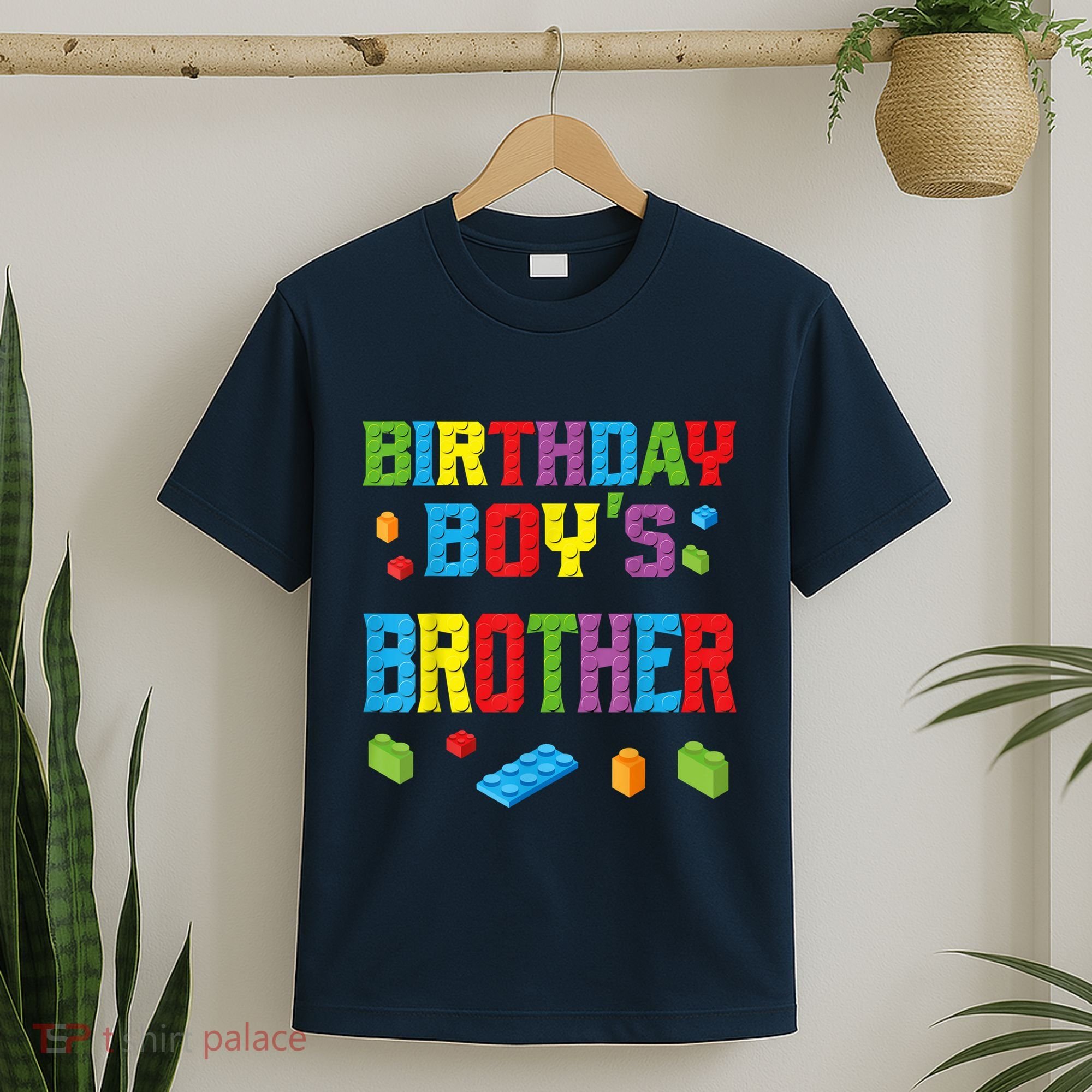 Master Builder Birthday Boy's Brother Building Bricks Blocks T-Shirt