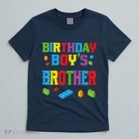 Master Builder Birthday Boy's Brother Building Bricks Blocks T-Shirt thumb 5
