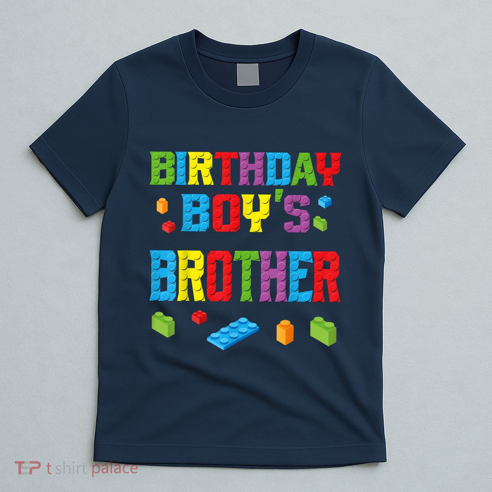 Master Builder Birthday Boy's Brother Building Bricks Blocks T-Shirt