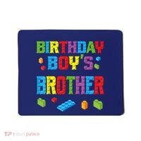 Master Builder Birthday Boy's Brother Building Bricks Blocks Mousepad thumb 0