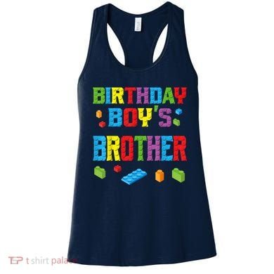 Master Builder Birthday Boy's Brother Building Bricks Blocks Women's Tank Top