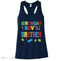 Master Builder Birthday Boy's Brother Building Bricks Blocks Women's Tank Top thumb 0
