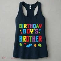 Master Builder Birthday Boy's Brother Building Bricks Blocks Women's Tank Top thumb 3