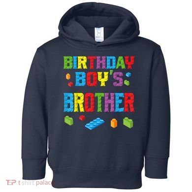 Master Builder Birthday Boy's Brother Building Bricks Blocks Toddler Hoodie