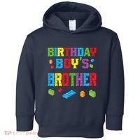 Master Builder Birthday Boy's Brother Building Bricks Blocks Toddler Hoodie thumb 0