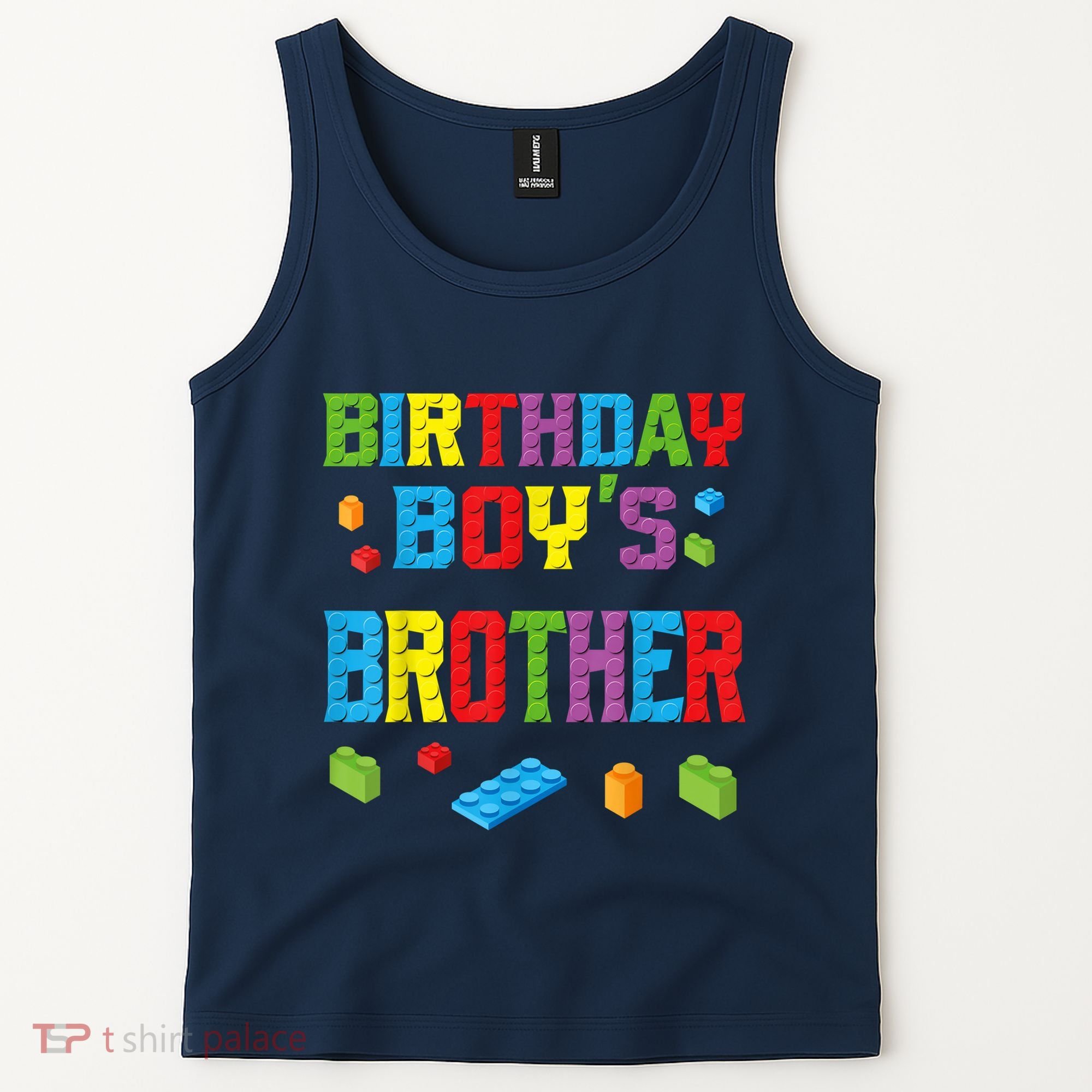 Master Builder Birthday Boy's Brother Building Bricks Blocks Tank Top