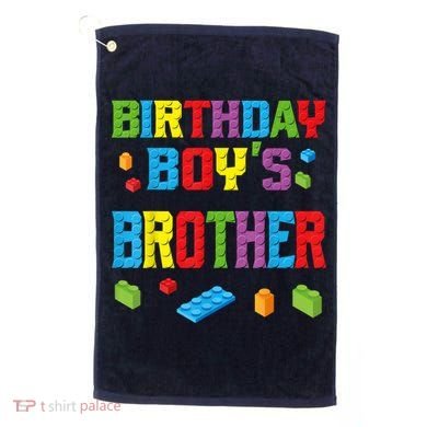 Master Builder Birthday Boy's Brother Building Bricks Blocks Golf Towel