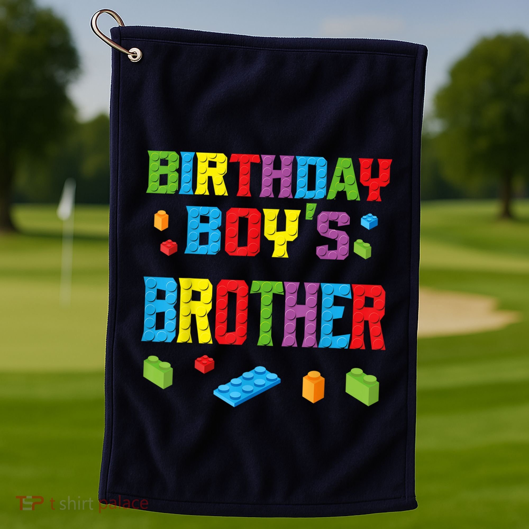 Master Builder Birthday Boy's Brother Building Bricks Blocks Golf Towel