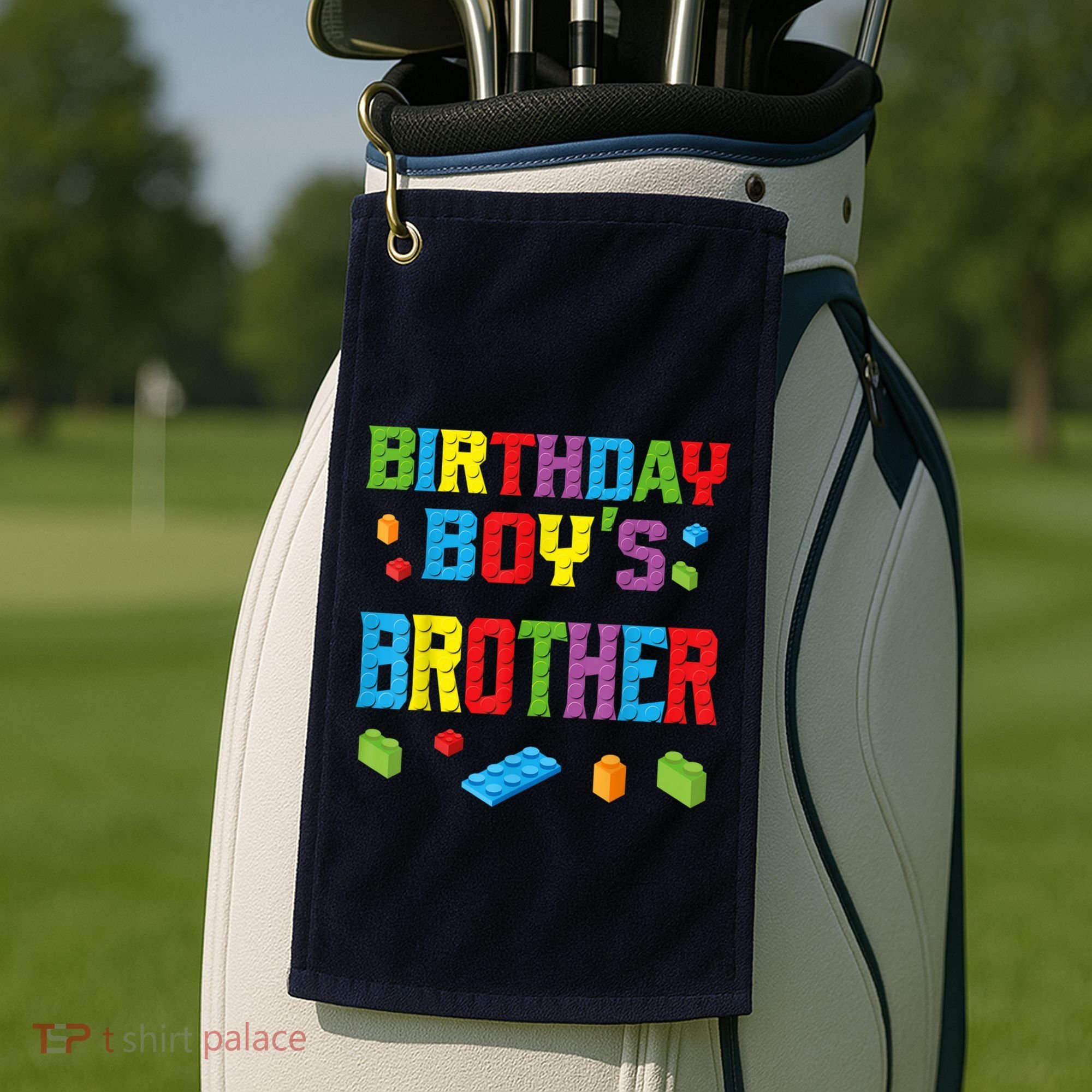 Master Builder Birthday Boy's Brother Building Bricks Blocks Golf Towel