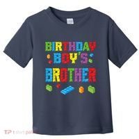 Master Builder Birthday Boy's Brother Building Bricks Blocks Toddler T-Shirt thumb 0