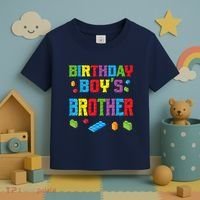 Master Builder Birthday Boy's Brother Building Bricks Blocks Toddler T-Shirt thumb 3