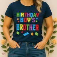 Master Builder Birthday Boy's Brother Building Bricks Blocks Women's T-Shirt thumb 2