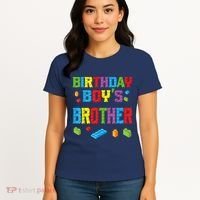 Master Builder Birthday Boy's Brother Building Bricks Blocks Women's T-Shirt thumb 4