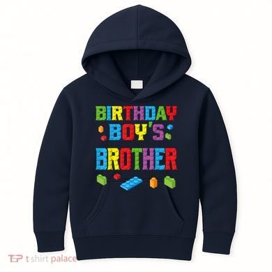 Master Builder Birthday Boy's Brother Building Bricks Blocks Kids Hoodie