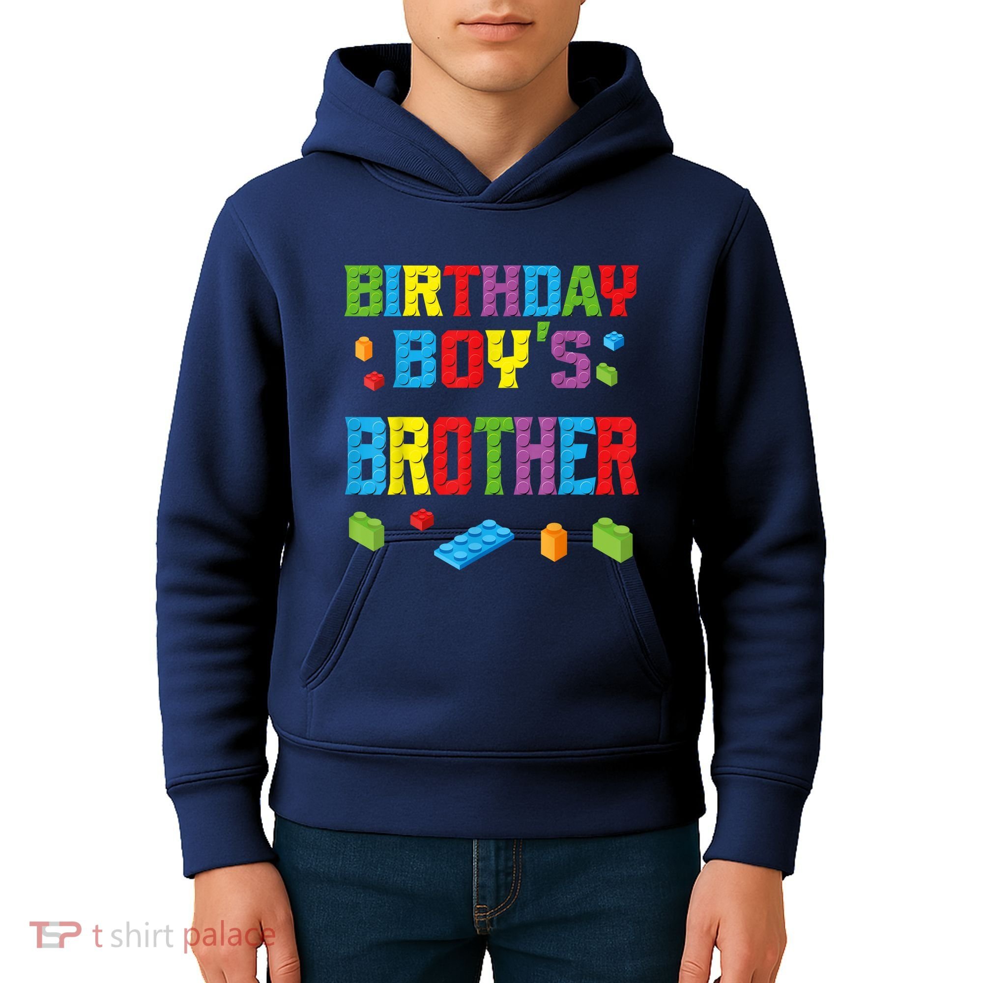 Master Builder Birthday Boy's Brother Building Bricks Blocks Kids Hoodie