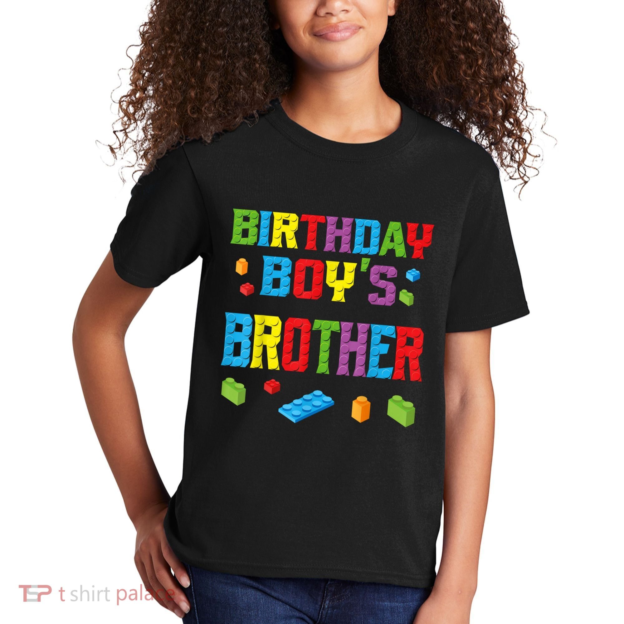 Master Builder Birthday Boy's Brother Building Bricks Blocks Kids T-Shirt