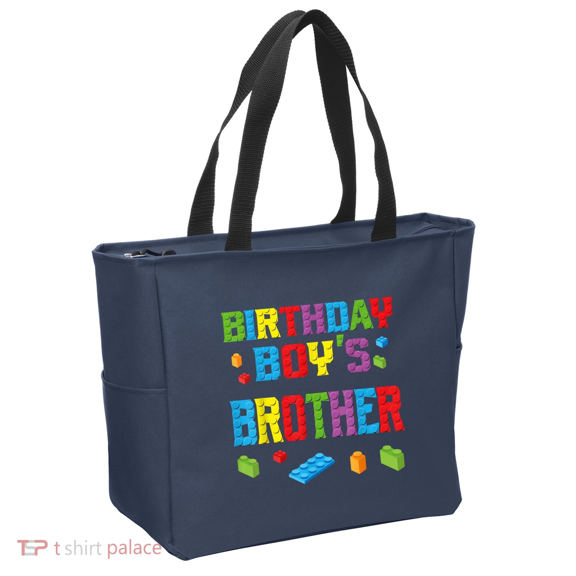 Master Builder Birthday Boy's Brother Building Bricks Blocks Tote Bag