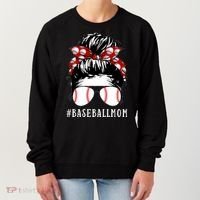 Messy Bun Baseball Mom Women's Sweatshirt thumb 0