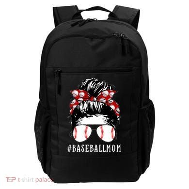 Messy Bun Baseball Mom Backpack