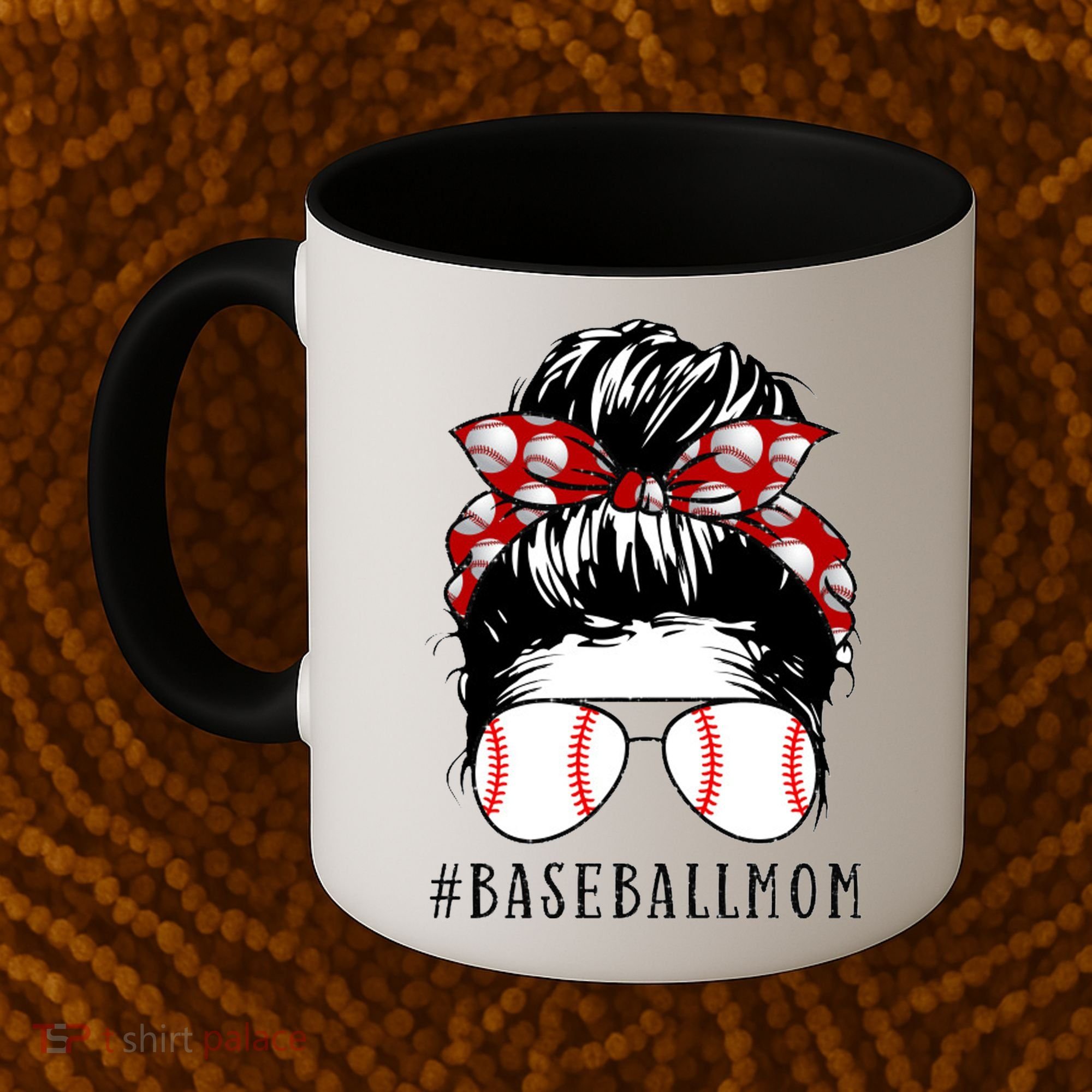 Messy Bun Baseball Mom Coffee Mug