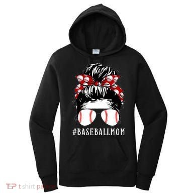 Messy Bun Baseball Mom Women's Hoodie