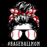 Messy Bun Baseball Mom Women's Hoodie thumb 2