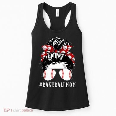 Messy Bun Baseball Mom Women's Tank Top