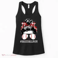 Messy Bun Baseball Mom Women's Tank Top thumb 0