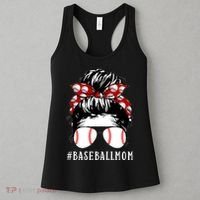 Messy Bun Baseball Mom Women's Tank Top thumb 3