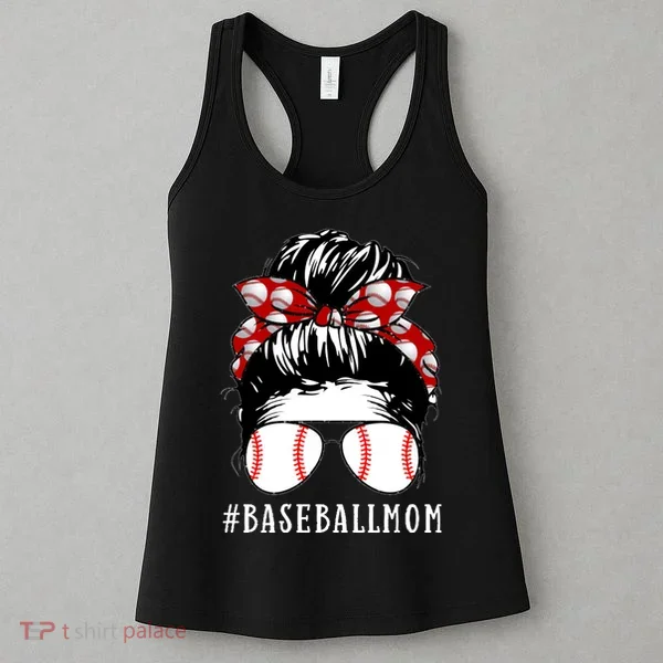 Messy Bun Baseball Mom Women's Tank Top