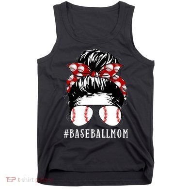 Messy Bun Baseball Mom Tank Top