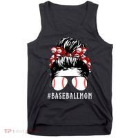 Messy Bun Baseball Mom Tank Top thumb 0