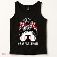 Messy Bun Baseball Mom Tank Top thumb 2