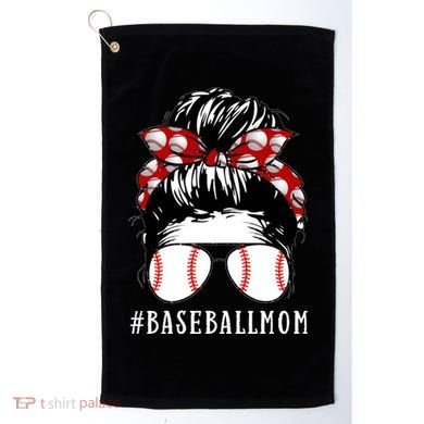 Messy Bun Baseball Mom Golf Towel